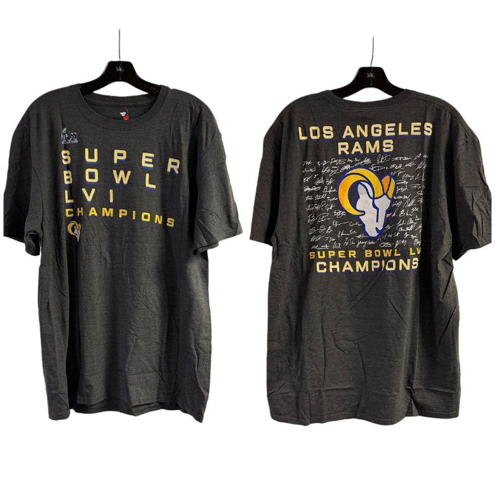 NWT Fanatics Los Angeles Rams Super Bowl Champs T-Shirt Size XL